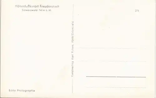 Ansichtskarte Freudenstadt Panorama-Ansicht, Schwarzwald 1960