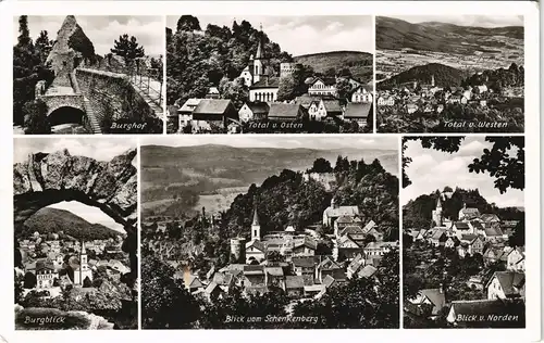 Lindenfels (Bergstraße) Mehrbildkarte mit Ansichten der Perle d. Odenwaldes 1957