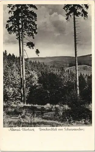 Altenau-Clausthal-Zellerfeld Panorama Oberharz, Brocken, Schwarzenberg 1959