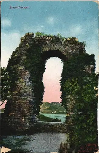 Ansichtskarte Rolandswerth-Remagen Burg Rolandseck - Rolandsbogen 1914