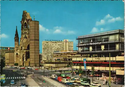 Charlottenburg-Berlin Gedächtniskirche DOB-Hochhaus Europa-Center 1960