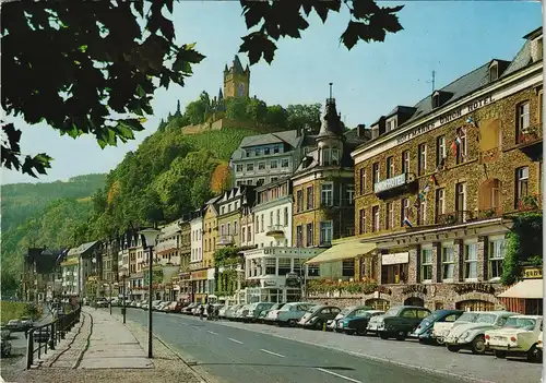 Cochem Kochem Promenade und Burg Cochem, Autos ua. VW Käfer 1970