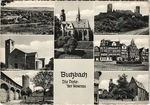 Ansichtskarte Butzbach Mehrbildkarte der Perle der Wetterau 1960