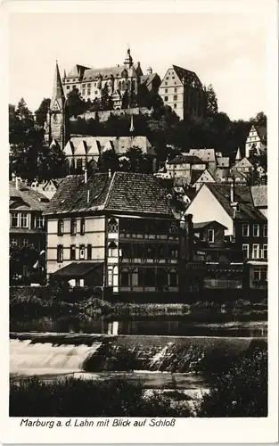 Ansichtskarte Marburg an der Lahn Blick auf das Schloß 1930