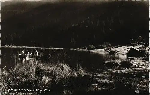 Ansichtskarte Bayerisch Eisenstein Ruderboot auf dem kl. Arbersee 1965