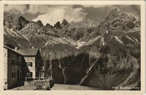 Ansichtskarte Oberstdorf (Allgäu) Kemptner Hütte, Baudenstempel 1936