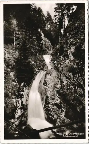 Ansichtskarte Oppenau Wasterfall Wasserfall Allerheiligen (Schwarzwald) 1950
