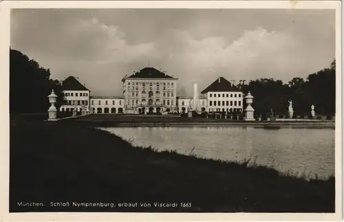 Ansichtskarte München Schloß (Castle), erbaut von Viscardi 1663 1940