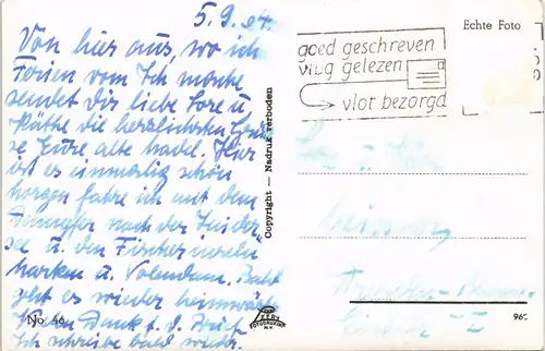 Postkaart Amsterdam Amsterdam Groenburgwal met Zuiderkerktoren 1964