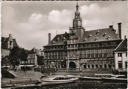 Ansichtskarte Emden Rathaus (vor der Zerstörung) 1960