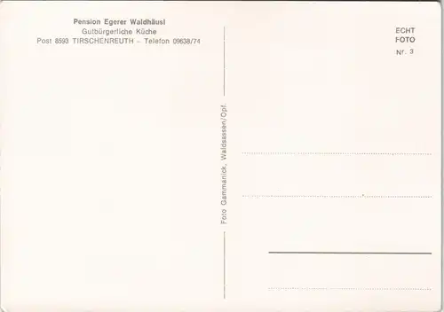 Ansichtskarte Tirschenreuth Gasthof Pension Egerer Waldhäusl 1960