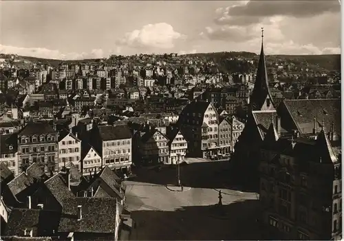 Stuttgart Panorama-Ansicht Leonhardsplatz Alt-S. (anno 1938) 1980