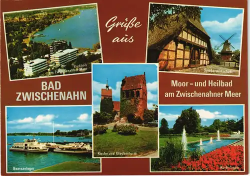 Bad Zwischenahn Mehrbild-AK mit Bootsanleger, Spieker-Wirtschaft uvm. 1990