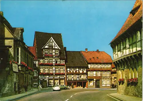 Ansichtskarte Bad Gandersheim Markplatz, Fachwerkhäuser 1970