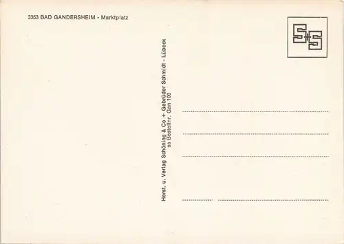 Ansichtskarte Bad Gandersheim Markplatz, Fachwerkhäuser 1970