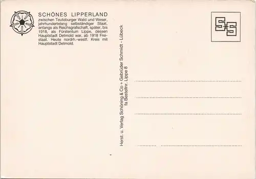 .Nordrhein-Westfalen Mehrbildkarte Fachwerkhäuser im schönen Lipperland 1970