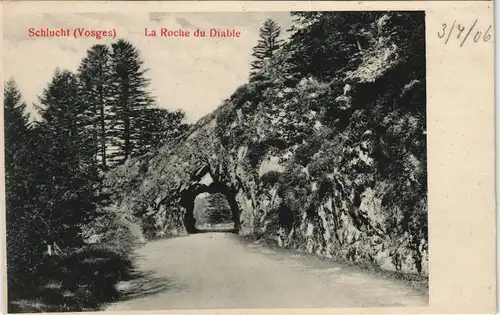 CPA Sulzern Soultzeren La Roche du Diable Schlucht (Vosges) 1906