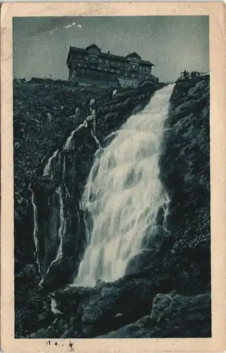 Spindlermühle Špindlerův Mlýn  Elbfallbaude Labská bouda - Baudenstempel 1926