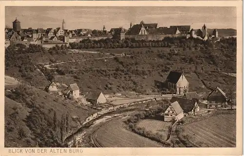 Ansichtskarte Rothenburg ob der Tauber Blick von der alten Burg 1928