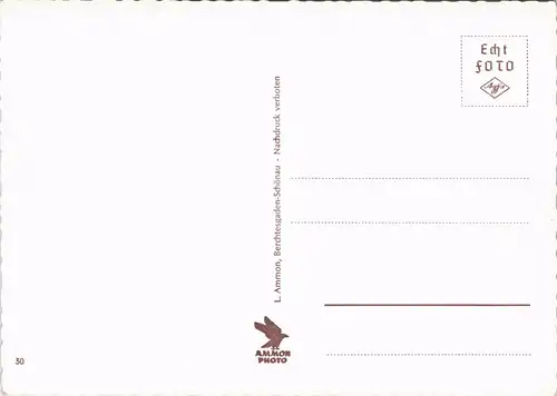 Ansichtskarte Berchtesgaden Stadt mit Watzmann 1961