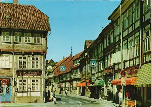 Bad Gandersheim Straßen Ansicht im Zentrum mit Fachwerkhäuser 1985