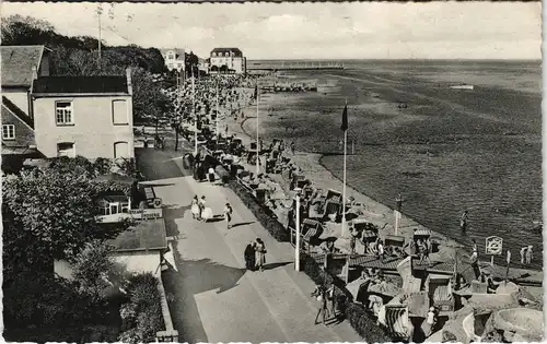 Ansichtskarte Wyk (Föhr) Strand, Promenade 1958