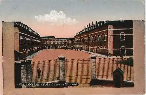 CPA Valenciennes La Caserne Vincent, Kaserne 1913