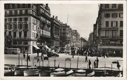 Marseille Le Quai des Belges et la Canebière, Motorboote - Verkehr 1930