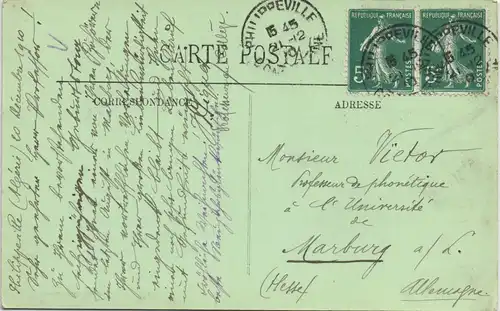 Postkaart Philippeville (b. Namur) Blick auf die Stadt - Kinder 1910