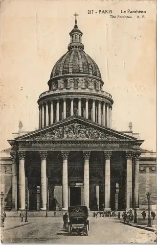 CPA Paris Panthéon, Straße und Auto 1926