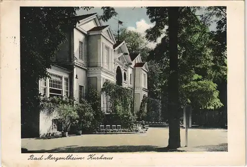 Ansichtskarte Bad Mergentheim Kurhaus 1955   gelaufen  Stempel BAD MERGENTHEIM