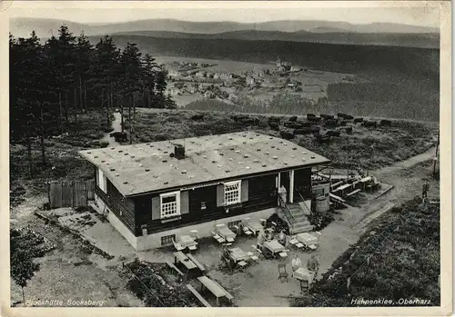 Hahnenklee-Bockswiese-Goslar Blockhütte Bocksberg Umland-Ansicht 1950