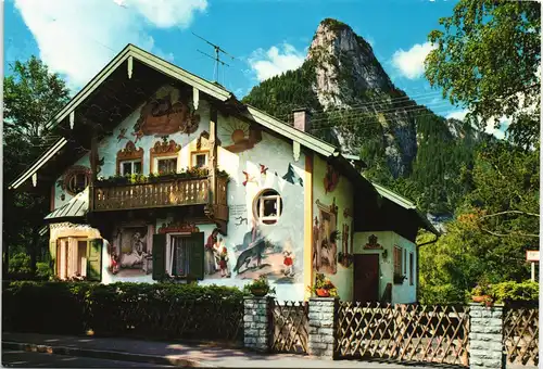 Ansichtskarte Oberammergau Lüftlmalerei am Rotkäppchenhaus 1980