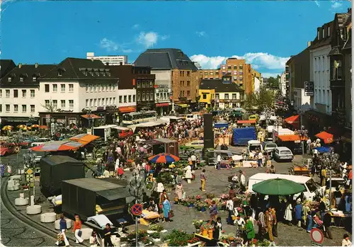Ansichtskarte Mönchengladbach Alter Markt, Markttag, Verkaufsstände 1993