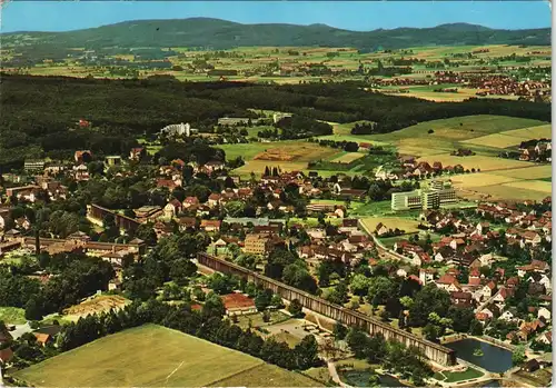 Bad Rothenfelde Luftbild, Luftaufnahme mit Teutoburger Wald 1976