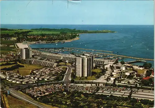Schilksee-Kiel Luftbild Luftaufnahme mit Blick auf Ostseebad Strande 1975 #