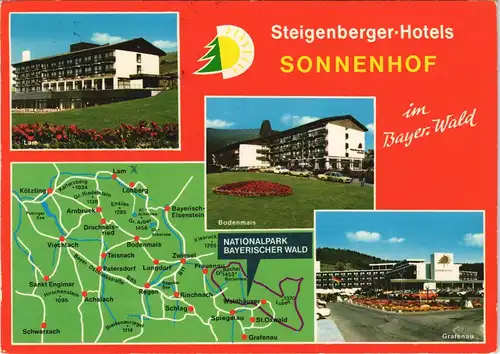 Ansichtskarte .Bayern Steigenberger Hotels SONNENHOF Grafenau Bodenmais 1978