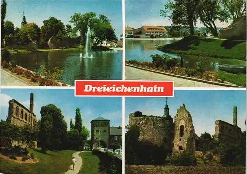 Ansichtskarte Dreieichenhain-Dreieich Burg Ruine, Park 1988