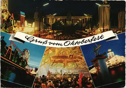 Ansichtskarte München Oktoberfest MB 4 Ansichten 1965/1963
