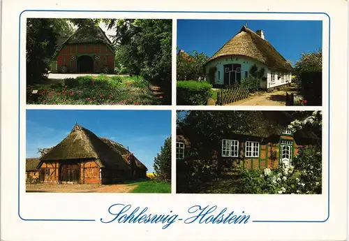 Schleswig Holstein Mehrbild-AK typische Häuser in Schleswig-Holstein 1998