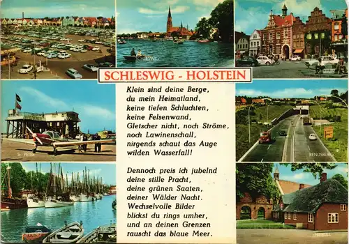 Schleswig Holstein Mehrbildkarte mit 7 Ortsansichten  1970