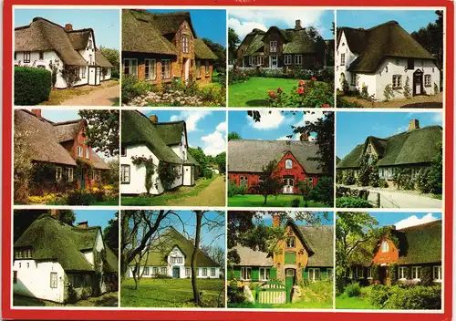 Schleswig Holstein Mehrbildkarte mit typsichen Häusern in Nord-Deutschland 1995