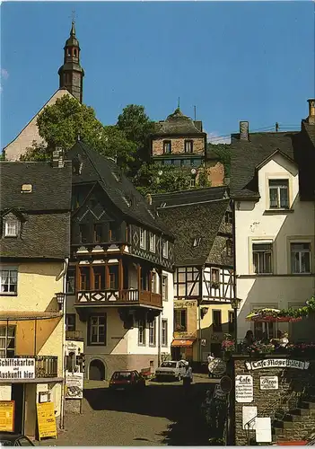 Ansichtskarte Beilstein (Mosel) Ortspartie am Café Moselblick 1980
