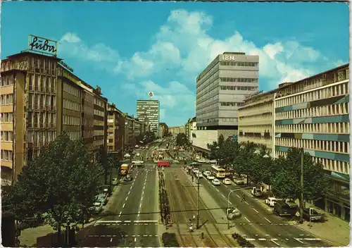 Ansichtskarte Düsseldorf Berliner Allee aus der Vogelschau-Perspektive 1976