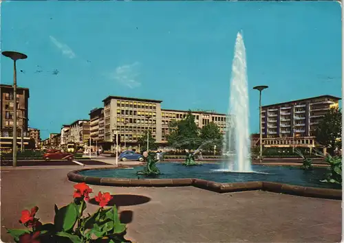 Ansichtskarte Mannheim Planken, Wasserkunst Springbrunnen 1966