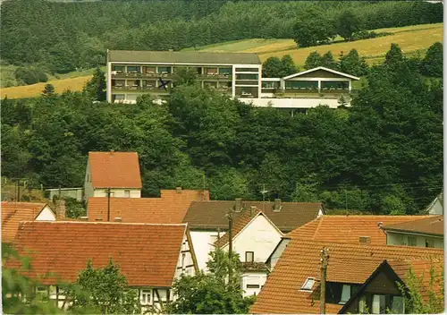 Rengshausen-Knüllwald HOTEL SONNECK Familie Wilhelm Hess aus der Vogelschau 1980