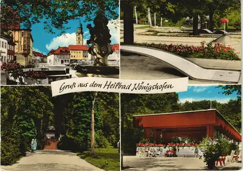 Bad Königshofen im Grabfeld Mehrbildkarte mit 4 Ansichten des Heilbades 1978