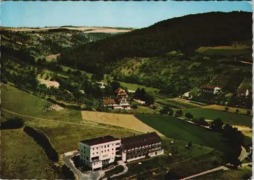 Bad Mergentheim Kurhaus Erlenbachweg vom Flugzeug aus, Luftbild 1970
