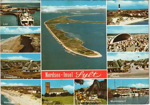 Ansichtskarte Insel Sylt MB: Luftbild, Stadtansichten 1978