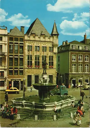 Ansichtskarte Aachen Kaiser-Karl-Brunnen und Haus Löwenstein 1984